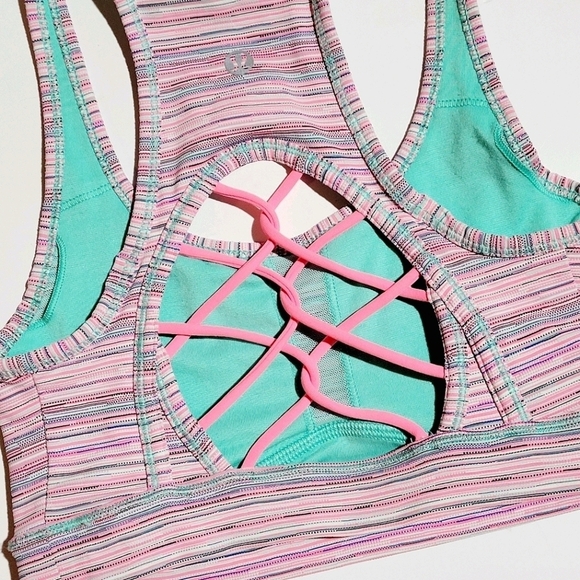 LULULEMON Sweaty Or Not Bra II Cyber Stripe 2 - Picture 9 of 13